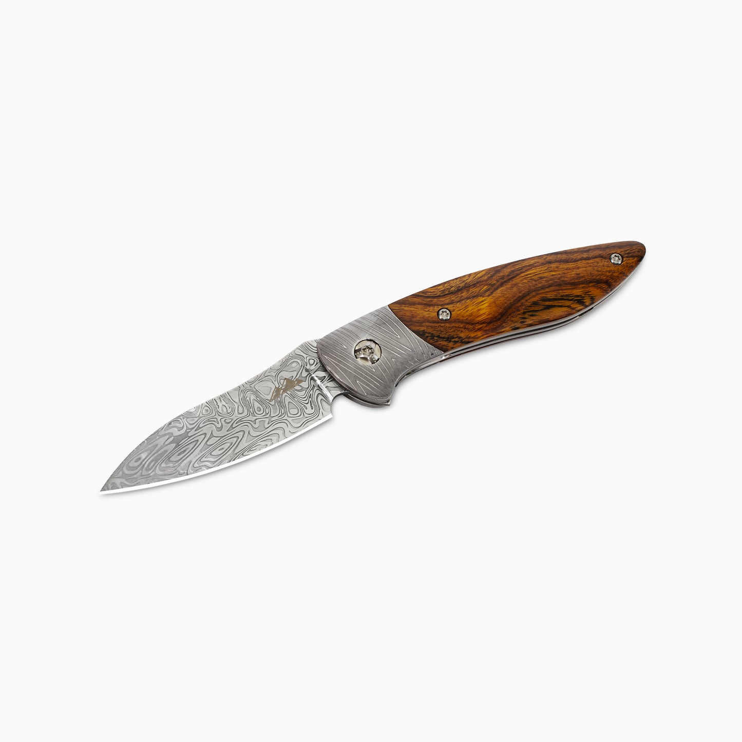 Glory Folder Semi-Custom #317 Ironwood - Herringbone Damascus - Bifrost Damasteel