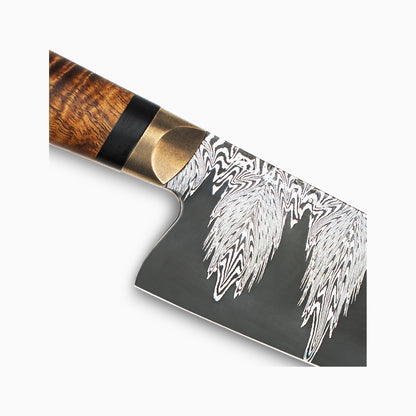 Jack Rellstab Custom 7" Damascus Western Chef #107