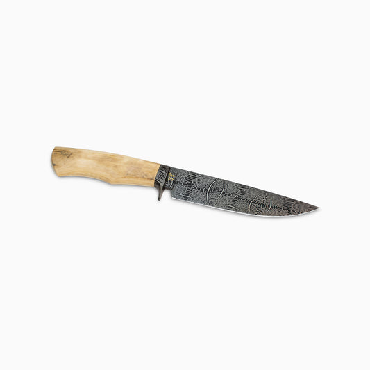 William Porto | Custom Mosaic Damascus Mammoth Ivory Bowie Knife